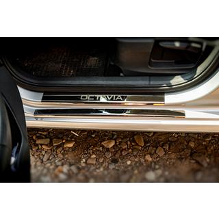 Carmos V1 sliekšņu uzlikas (8 gab., nerūsējošais tērauds) Skoda Octavia III A7 2013–2019 foto 2