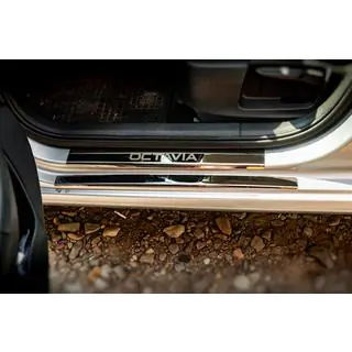Carmos V1 sliekšņu uzlikas (8 gab., nerūsējošais tērauds) Skoda Octavia III A7 2013–2019 foto 2