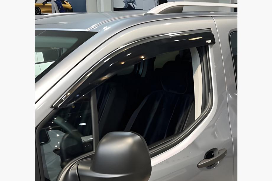 Peugeot Partner/Rifter 2019– Logu vēja deflektori ar hromētu līsti (2 gab., Niken) Foto 2