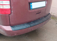 Volkswagen Caddy 2004–2010 Hromēta uzlika aizmugurējam buferim (ABS) foto 9