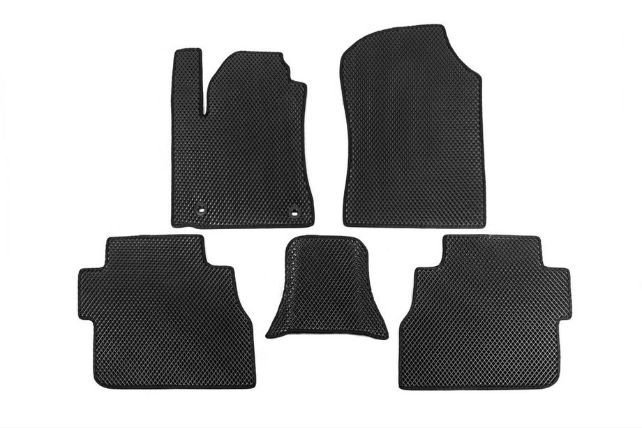 Toyota Sequoia 2007–2022 Poliuretāna salona paklāji, 3 rindas (EVA, melni) Vidējā rinda – roku balsts Foto 23