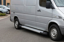 Volkswagen LT 1995–2006 Sānu pakāpieni New Vision Grey (2 gab., alumīnijs) foto 1