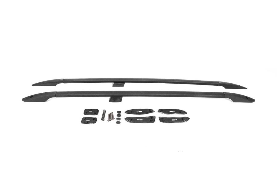Toyota Land Cruiser 200 2007–2021 Jumta reliņi, turku dizains (melni, 2 gab.) plastmasas kājiņas Foto 2