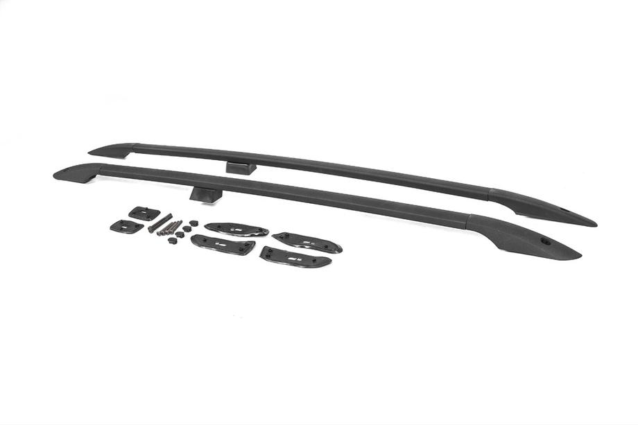 Toyota Land Cruiser 200 2007–2021 Jumta reliņi, turku dizains (melni, 2 gab.) plastmasas kājiņas Foto 3