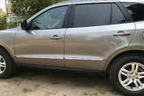 Hyundai Santa Fe 2 2006–2012 Durvju moldingi (4 gab., nerūsējošais tērauds) foto 1