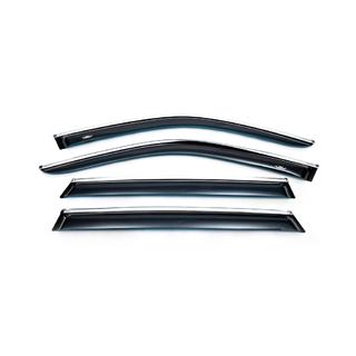 Logu vēja deflektori ar hromētu moldinglīsti (4 gab., HIC) BMW X5 E70 2007–2013 foto 1