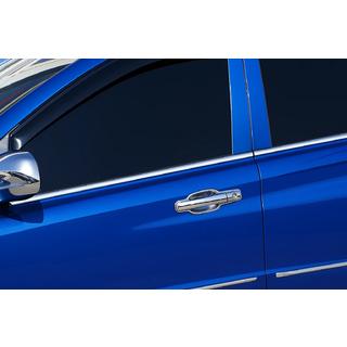 Sānu logu moldingi PickUp (4 gab., nerūsējošais tērauds) SsangYong Action 2005–2018