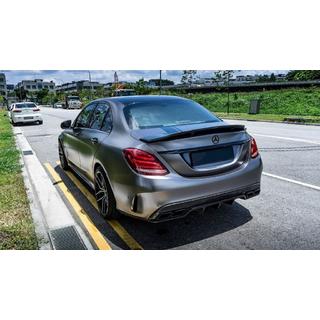 Virsbūves apdares komplekts ar pilnu aizmugurējo buferi (Black Mamba C63GT dizains) Mercedes C-сlass W205 2014–2021 foto 4
