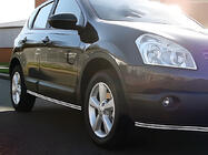 Nissan Qashqai 2007–2010 Dubultās sānu caurules (2 gab., nerūsējošais tērauds) foto 3