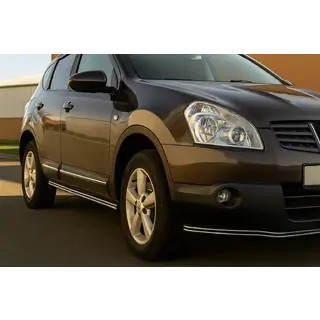 Dubultās sānu caurules (2 gab., nerūsējošais tērauds) Nissan Qashqai 2007–2010 foto 1