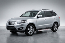Hyundai Santa Fe 2 2006–2012 Sānu pakāpieni Maya Red-Grey (2 gab., alumīnijs) foto 1