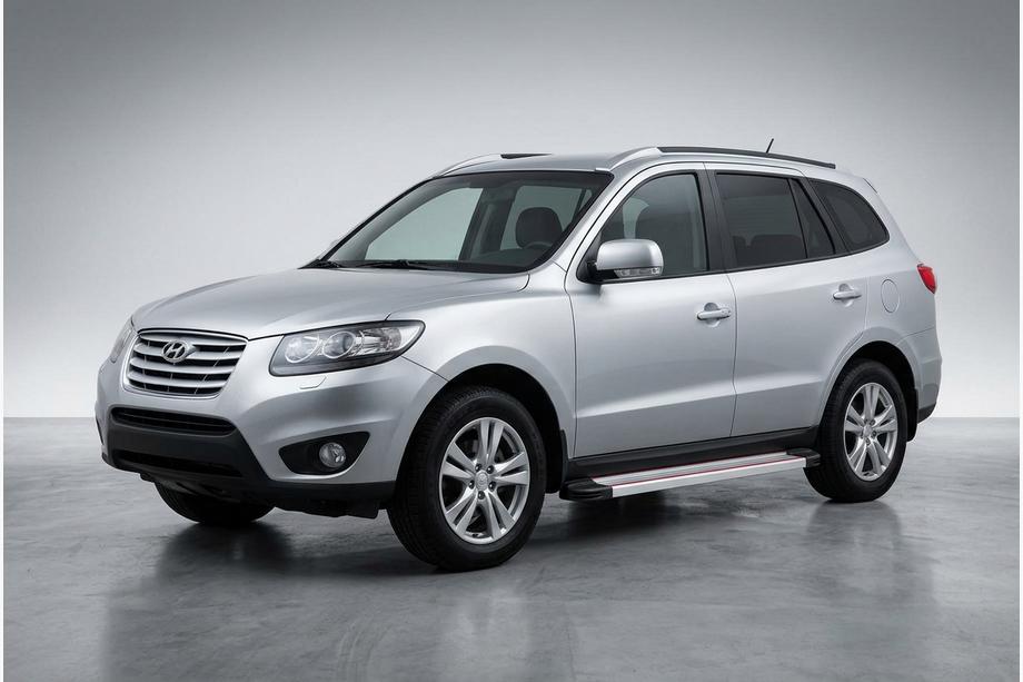 Hyundai Santa Fe 2 2006–2012 Sānu pakāpieni Maya Red-Grey (2 gab., alumīnijs) Image