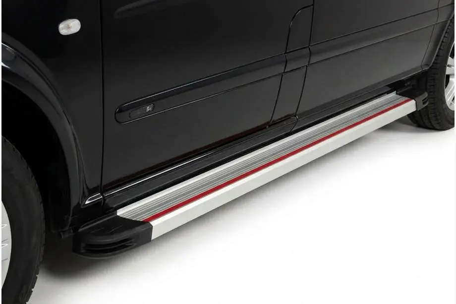 Mercedes Vito/V klase W447 2014– Sānu pakāpieni Maya Red-Grey (2 gab., alumīnijs) Image