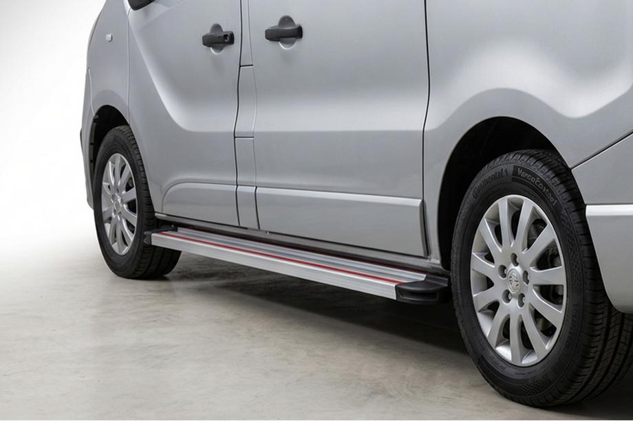 Renault Trafic 2015– Sānu pakāpieni Maya Red-Grey (2 gab., alumīnijs) Gara Image