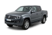 Volkswagen Amarok 2010–2022 Sānu sliekšņi Maya V1 Black (2 gab., alumīnijs) foto 1
