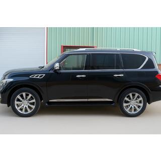 Durvju līstes (4 gab., hromētas) Nissan Patrol Y62 2010–2024 foto 3