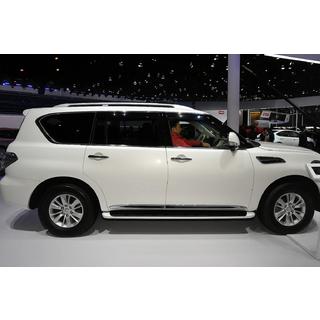 Durvju līstes (4 gab., hromētas) Nissan Patrol Y62 2010–2024 foto 4