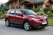 Nissan Qashqai 2010–2014 Sānu kāpšļi Tayga Black (2 gab., alumīnijs) foto 1