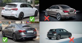 Mercedes A-class W177 2018– Premium AMG / A35 dubļusargi (4 gab.) foto 3