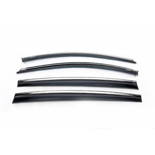 Logu vēja deflektori ar hromētu apmali HB (4 gab., Niken) Renault Megane III 2009–2016 foto 2