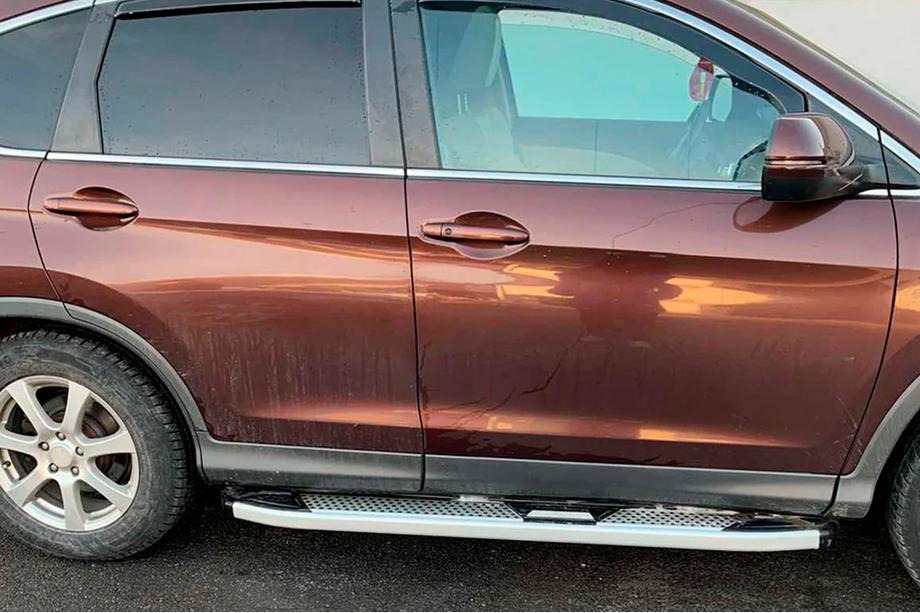 Honda CRV 2012–2016 Mevsim Grey sānu pakāpieni (2 gab., alumīnijs) Foto 1