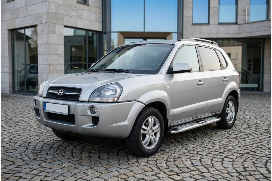 Hyundai Tucson JM 2004– Mevsim Grey sānu pakāpieni (2 gab., alumīnijs) Foto 1