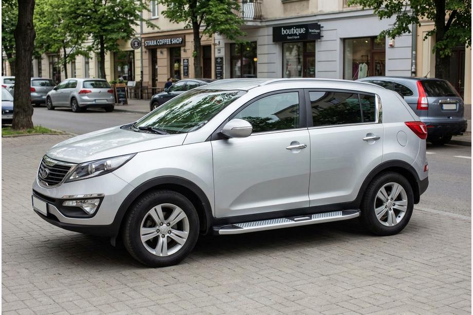 Kia Sportage 2010–2015 Mevsim Grey sānu pakāpieni (2 gab., alumīnijs) Image