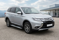 Mitsubishi Outlander 2012–2021 Mevsim Grey sānu pakāpieni (2 gab., alumīnijs) foto 1