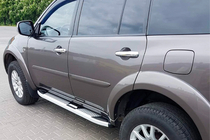 Mitsubishi Pajero Sport 2008–2015 Mevsim Grey sānu pakāpieni (2 gab., alumīnijs) foto 3