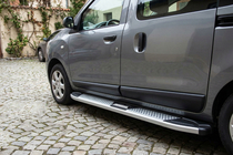 Renault Dokker 2013–2022 Mevsim Grey sānu pakāpieni (2 gab., alumīnijs) foto 1