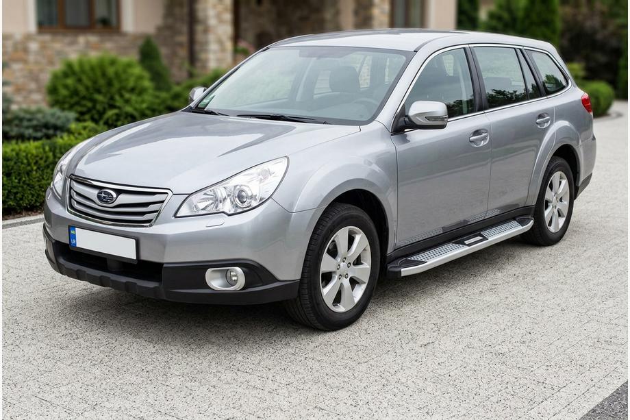 Subaru Outback 2009–2014 Mevsim Grey sānu pakāpieni (2 gab., alumīnijs) Foto 1