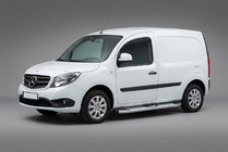 Mercedes Citan 2013–2021 Mevsim Grey sānu pakāpieni (2 gab., alumīnijs) Garā riteņbāze foto 1