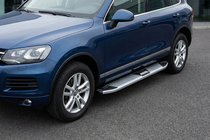 Porsche Cayenne 2003–2010 Mevsim Grey sānu pakāpieni (2 gab., alumīnijs) foto 1