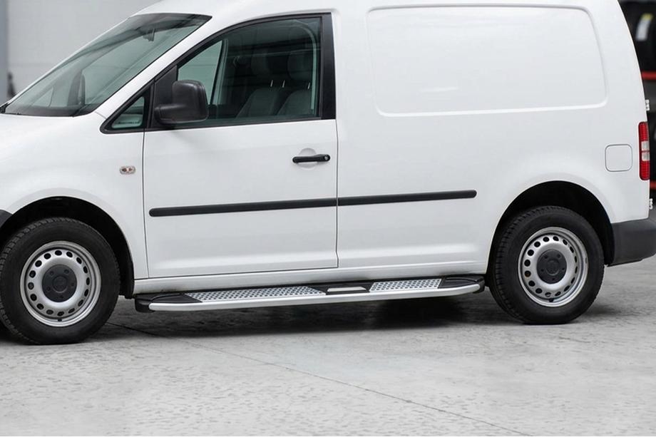 Volkswagen Caddy 2010–2015 Mevsim Grey sānu pakāpieni (2 gab., alumīnijs) Maxi riteņu bāze Image