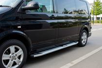 Volkswagen T5 2010–2015 Mevsim Grey sānu pakāpieni (2 gab., alumīnijs) Garā riteņbāze foto 1
