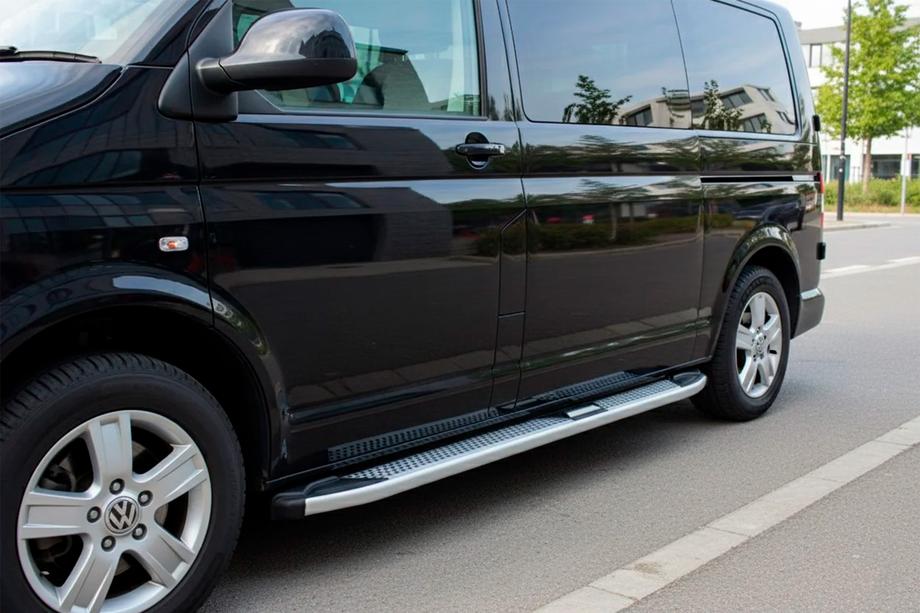 Volkswagen T5 2010–2015 Mevsim Grey sānu pakāpieni (2 gab., alumīnijs) Garā riteņbāze Image