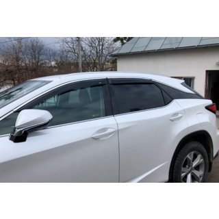 Logu vēja deflektori ar hroma līsti Short (4 gab., HIC) Lexus RX 2016–2022 foto 1