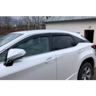 Logu vēja deflektori ar hroma līsti Short (4 gab., HIC) Lexus RX 2016–2022 foto 4