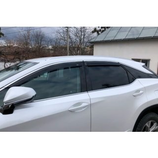 Logu vēja deflektori ar hroma līsti Short (4 gab., HIC) Lexus RX 2016–2022 foto 2