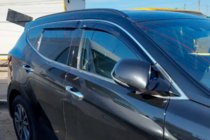 Hyundai Santa Fe 4 2018–2023 Logu vēja deflektori ar hromētu līsti (4 gab., HIC) foto 1