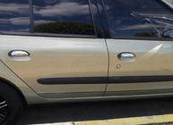 Renault Symbol 1999–2008 Durvju rokturu uzlikas (nerūsējošais tērauds) 2 gab., OmsaLine – itāļu nerūsējošais tērauds foto 2