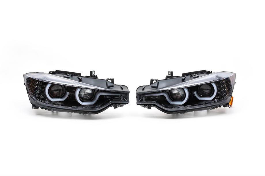 BMW 3. sērija F30/F31 2012–2019 Xenon priekšējie lukturi ar LED gabarītgaismām 2012-2015 (2 gab.) Melna Image