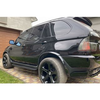 Sānu pakāpieni Bosphorus Black (2 gab., alumīnijs) BMW X5 E53 1999–2006 foto 1