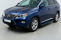 Lexus RX 2009–2015 Sānu sliekšņi Maya Blue (2 gab., alumīnijs) foto 1