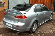 Mitsubishi Lancer X 2008– Aizmugurējā stikla spoileris Sedan (ABS) foto 6