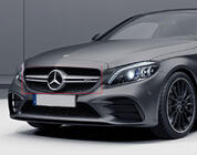 Mercedes C-class W205 2014–2021 AMG Silver priekšējā reste (Avantgarde/AMG-Line/C43 AMG) foto 3
