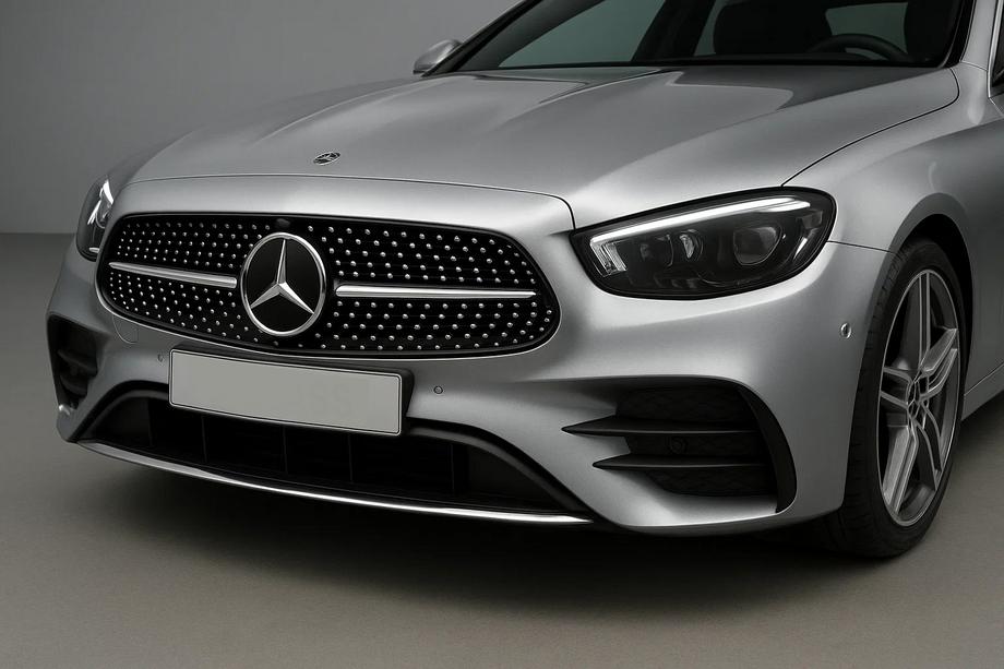Mercedes E-klase W213 2016–2023 Priekšējais režģis Diamond Silver (AMG Line, 2020+) Image