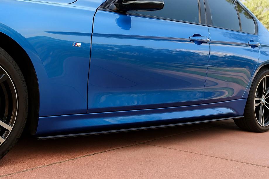 BMW 3. sērija F30/F31 2012–2019 Sānu sliekšņu uzlikas EuroCap (M-Sport sliekšņiem, melns spīdīgs) Image