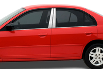 Honda Civic Sedan VII 2001–2006 Statņu uzlikas no nerūsējošā tērauda (4 gab.) foto 1