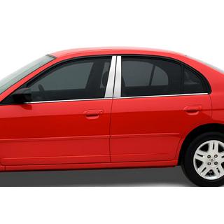 Statņu uzlikas no nerūsējošā tērauda (4 gab.) Honda Civic Sedan VII 2001–2006 foto 1